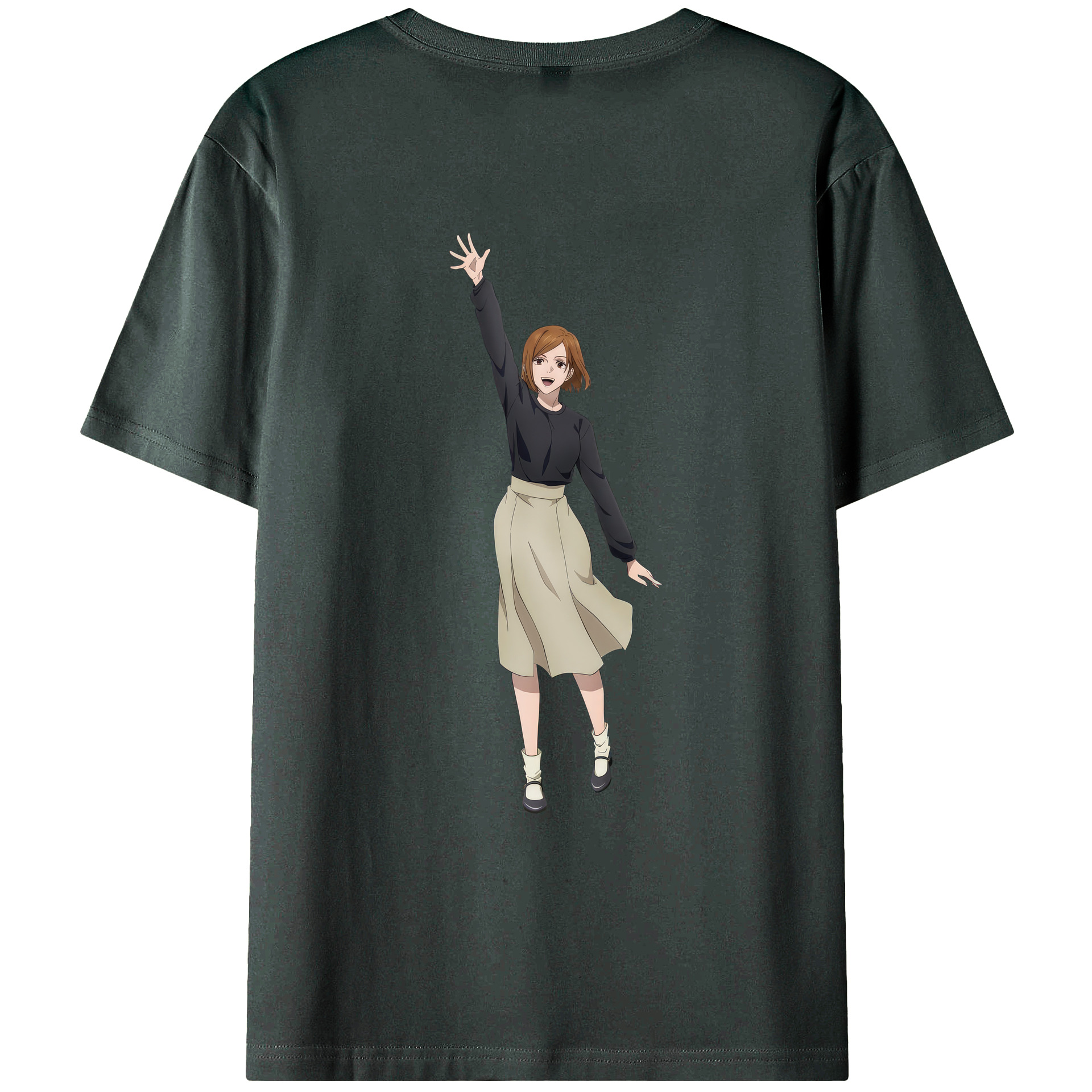 （画像用） 呪術廻戦 Jujutsu Kaisen 綿100％ メンズ半袖Tシャツ（バックプリント） 通気性